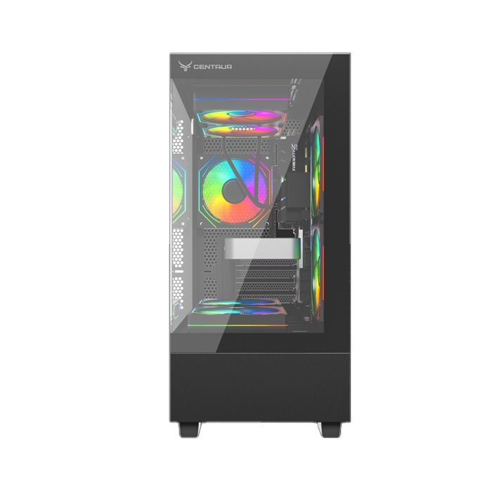 VỎ CASE  MÁY TÍNH CENTAUR TIMBER BLACK (M-ATX| MID TOWER| MÀU ĐEN)