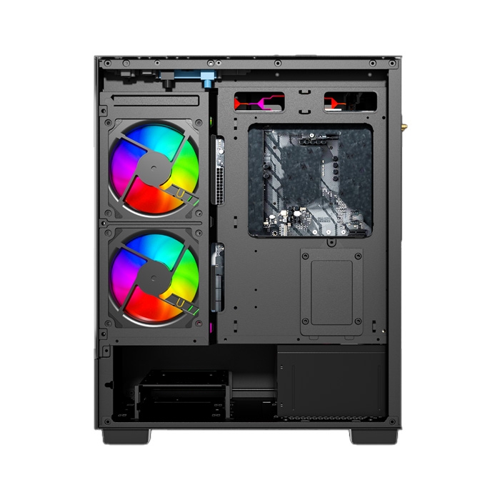 VỎ CASE  MÁY TÍNH CENTAUR TIMBER BLACK (M-ATX| MID TOWER| MÀU ĐEN)