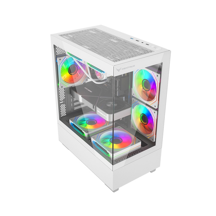 VỎ CASE  MÁY TÍNH CENTAUR TIMBER WHITE (M-ATX MID TOWER MÀU TRẮNG)