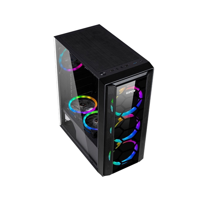 VỎ CASE  MÁY TÍNH GIPCO 5986 LF (2 MẶT KÍNH CƯỜNG LỰC)