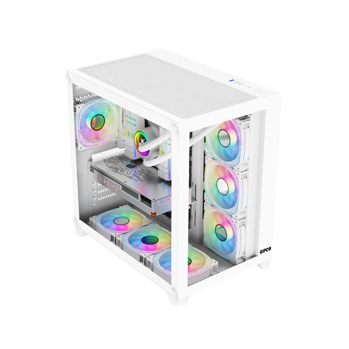 VỎ CASE MÁY TÍNH GIPCO AQUARIUM-GW258 (MÀU TRẮNG)