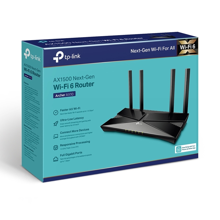 BỘ PHÁT WIFI TP-LINK ARCHER AX10 (WI-FI 6| AX1500| Gigabit)