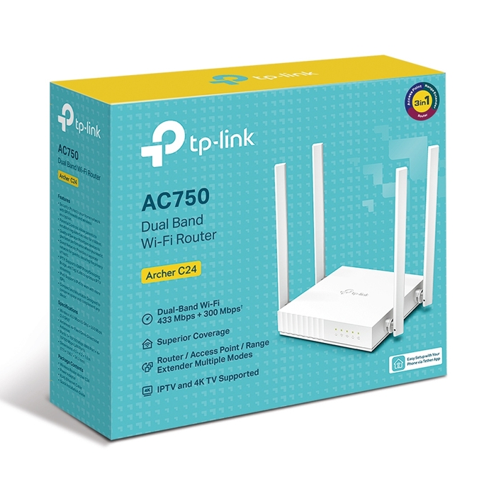 BỘ PHÁT WIFI TP-LINK ARCHER C24 (AC750| BĂNG TẦN KÉP)
