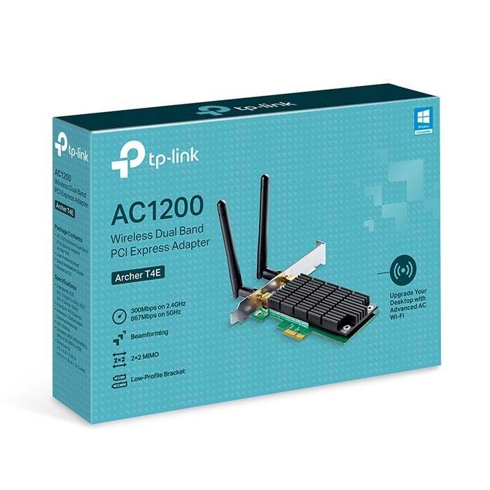CARD MẠNG KHÔNG DÂY PCI EXPRESS TP-LINK ARCHER T4E (AC1200Mbps| BĂNG TẦN KÉP)