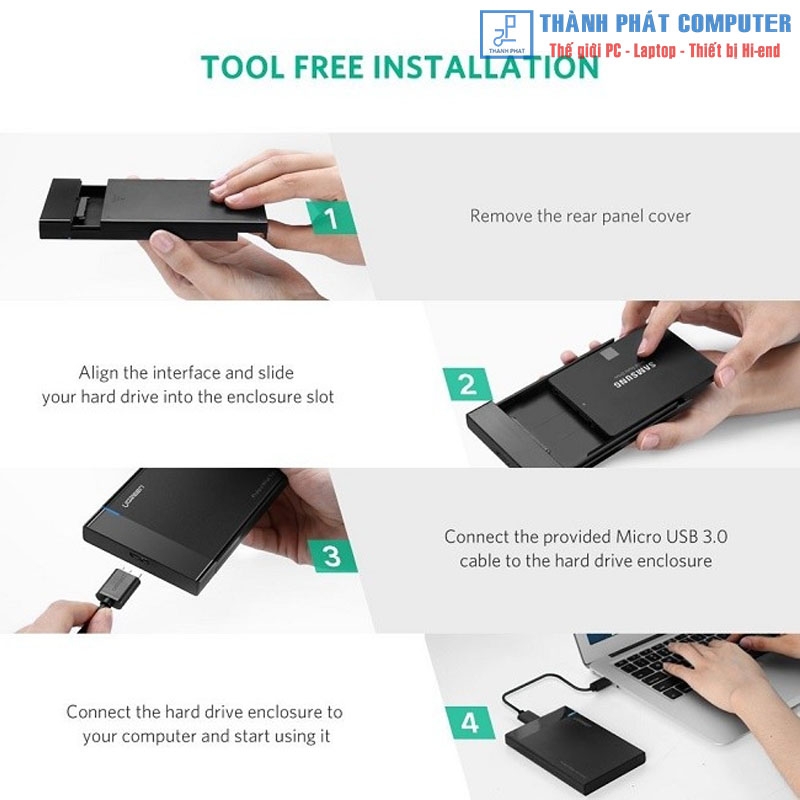 Box ổ cứng 2,5 inch USB 3.0 Ugreen 30848