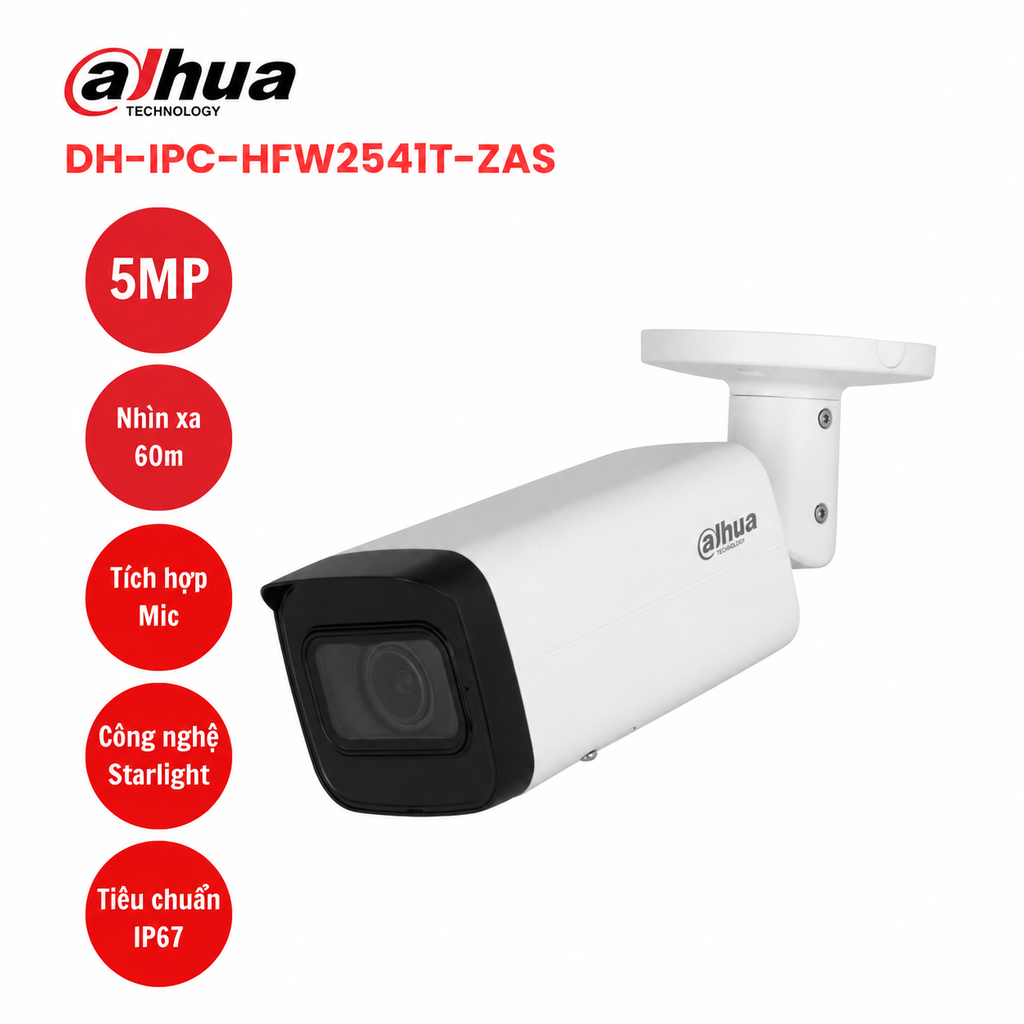 Camera IP 5MP DAHUA DH-IPC-HFW2541T-ZAS