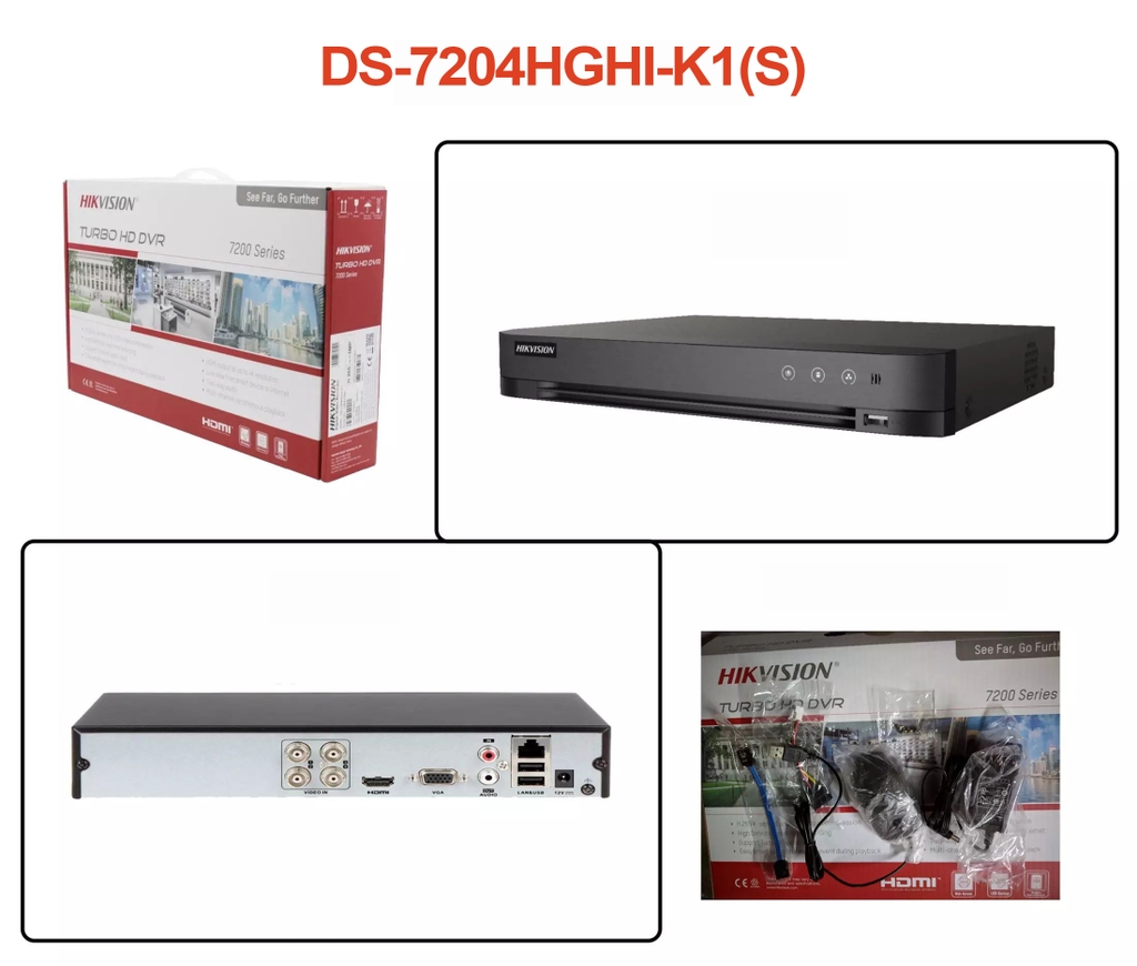 Trọn Bộ 4 Camera Quan Sát Hikvision Có Màu Ban Đêm Tích Hợp Mic Thu Âm 2MP 1080P