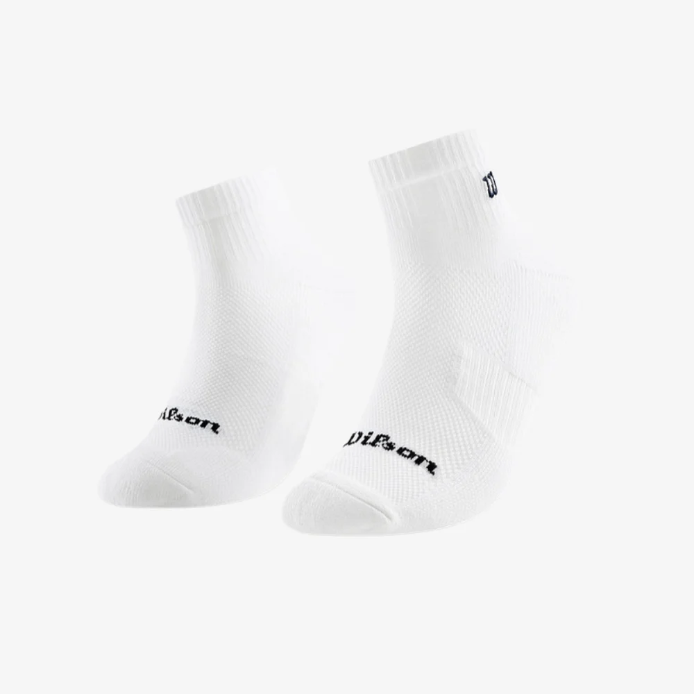 Tất Thể Thao Wilson U Court Low Crew Socks White