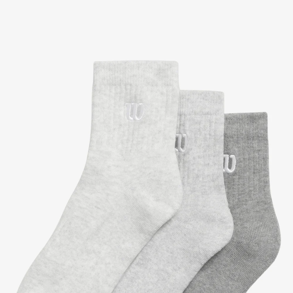 Tất Thể Thao Wilson Cushioned Ankle Tab Socks 3 Pack Heathers