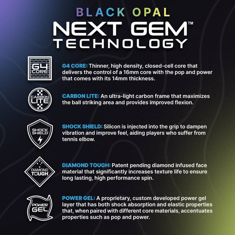 Vợt pickleball Six Zero Black Opal