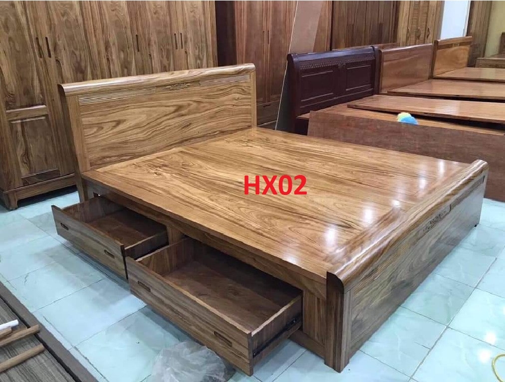 Giường hương xámveneerHX02