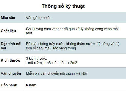 Giường hương xámveneerHX01