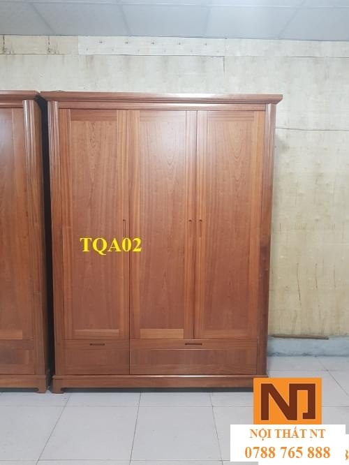 Tủ gỗ xoan đào Veneer TQA02