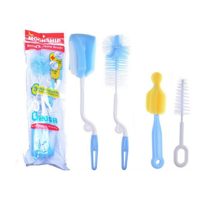 Cọ rửa bình sữa, núm ti Moonship 4 chi tiết tiện lợi