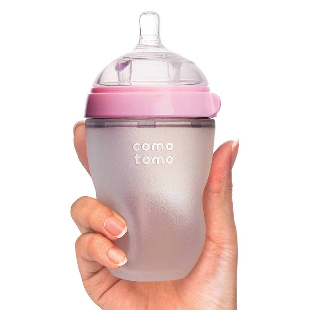 Bình sữa Comotomo Mỹ 250ml hồng - Chính hãng