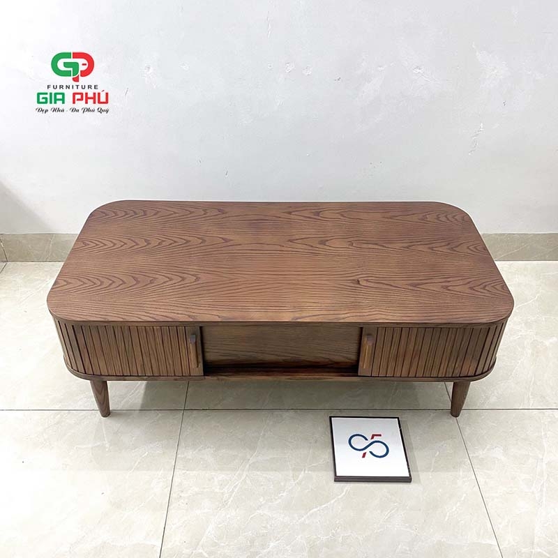 Bàn trà gỗ sồi nan cánh lùa Rustic KBH - BT30
