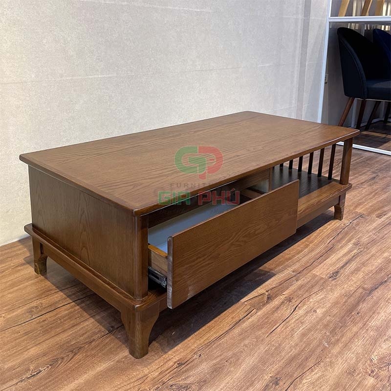 Bàn trà gỗ sồi song nan Rustic - BT29
