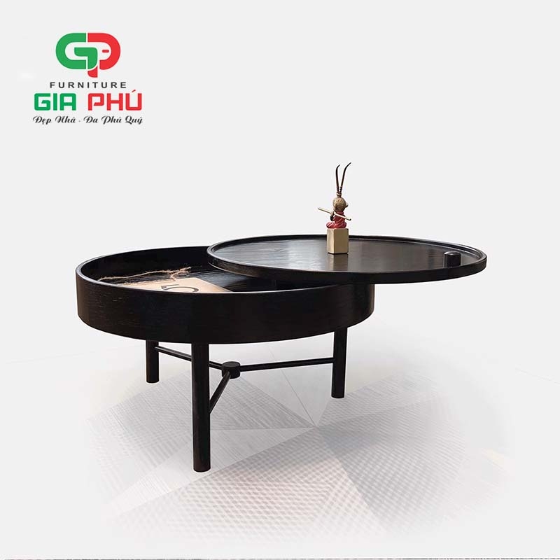 Bàn trà gỗ tròn xoay Turning Table - BT1