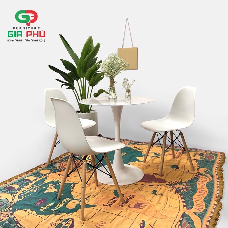 Bộ bàn tròn Tulip ghế Eames DSW - BGT1