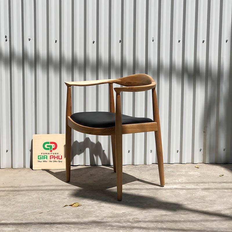 Ghế ăn cafe gỗ tự nhiên có tay Kenedy - G6-N
