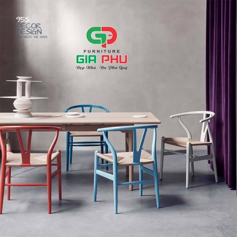 Ghế ăn ghế cafe Wishbone đan dây đẹp - G15