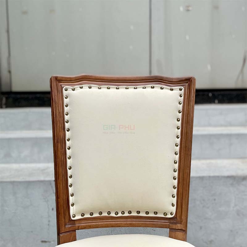 Ghế ăn Louis tân cổ điển lưng vuông - GL03
