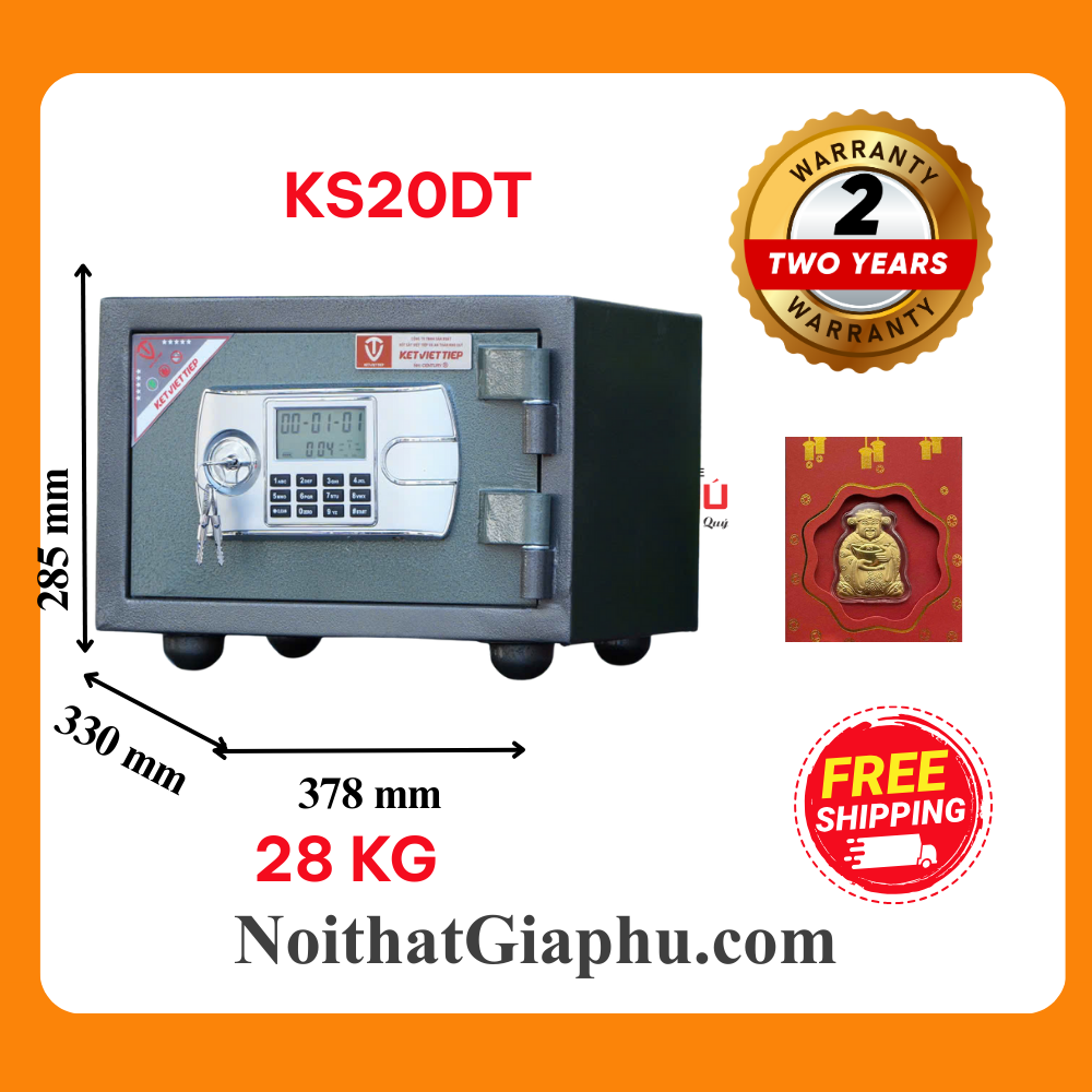 Két sắt Việt Tiệp Quảng Ngãi - Két sắt Việt Tiệp K20DT - Két sắt điện tử