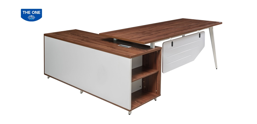 Bàn làm việc giám đốc kèm tủ phụ LUXP160C10 - LUXP180C10 - Bàn làm việc hiện đại The One
