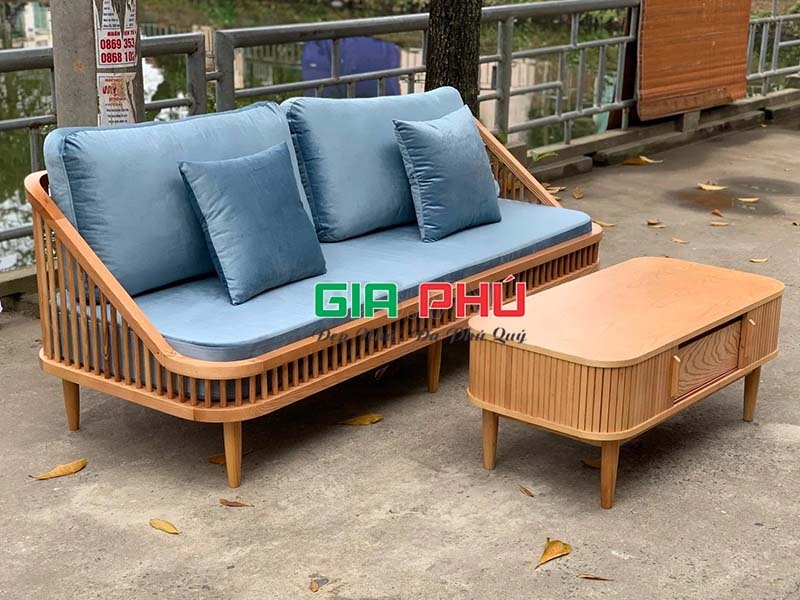 Sofa văng gỗ Dedar KBH Sofa Xuất Khẩu - S3