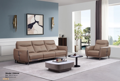 Ghế sofa đơn da bò thật G9655 - 1Đ - Ghế sofa một chổ ngồi G9655D1