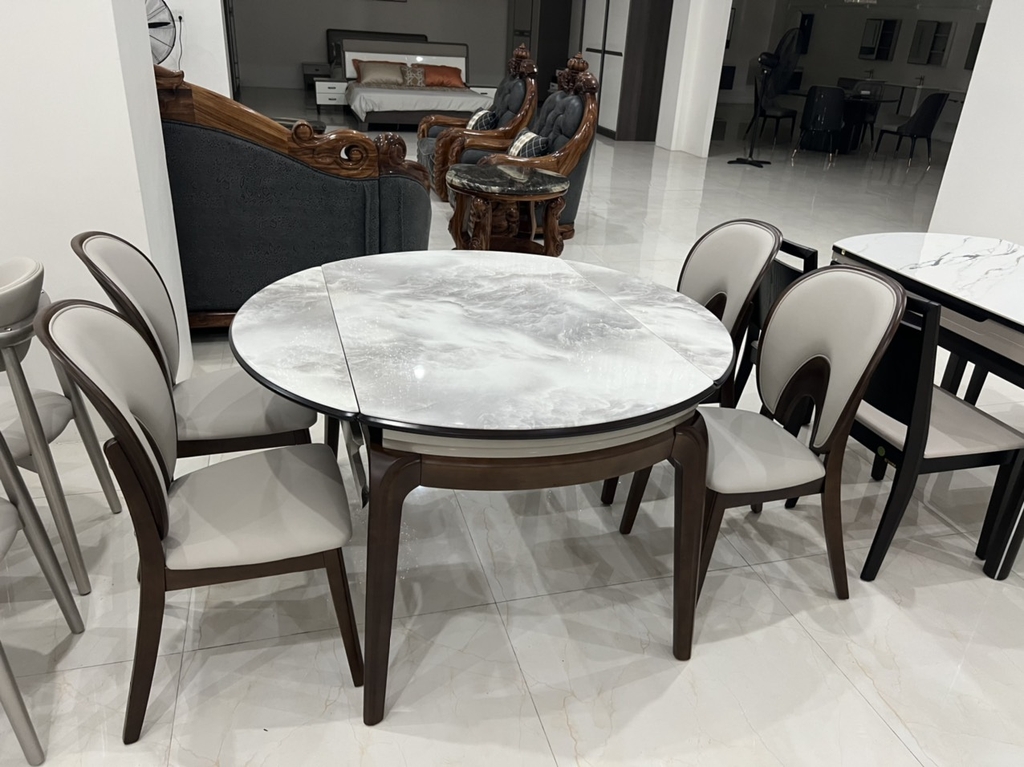 Bàn ăn tròn gấp gọn - bàn ăn thông minh tại Tam Kỳ bàn ăn F25-02- Nội thất Gia Phú - Nội thất Quảng Nam