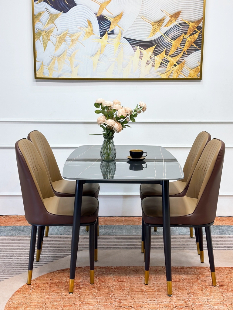 Bộ Bàn Ăn 4 Ghế Monet không tay Nhập Khẩu GPH41 - Nội Thất Gia Phú