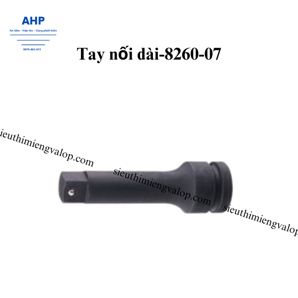 Tay nối dài đầu vuông 1inch, chiều dài 175mm, đen (8260-07)
