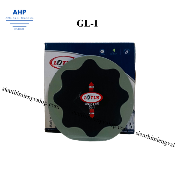 Hộp 20 miếng vá bố vải dành cho lốp không săm và lốp có săm -Lotus-Ấn Độ GL-1-80mm.