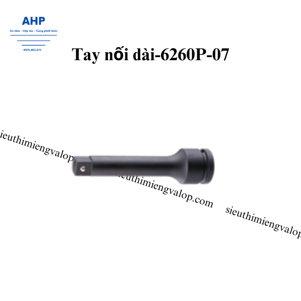 Tay nối dài đầu vuông 3/4 inch, chiều dài 175mm, đen (