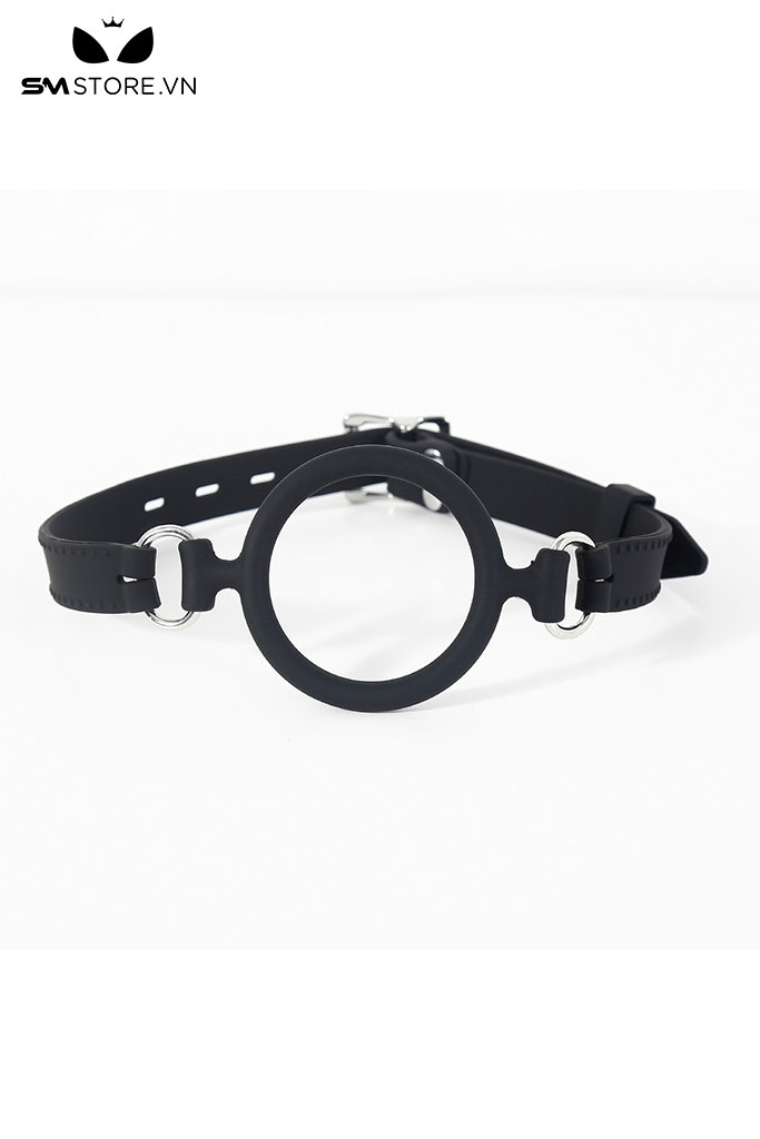 SMT1398 - Ring gag đen bằng silicon với đường kính 5 và 6.4cm