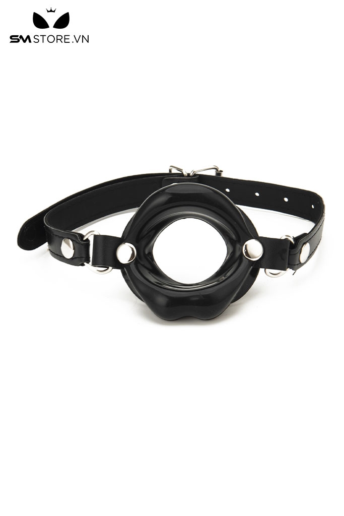 SMT030 - ball gag thiết kế hình miệng với đai màu đen - đồ chơi SM