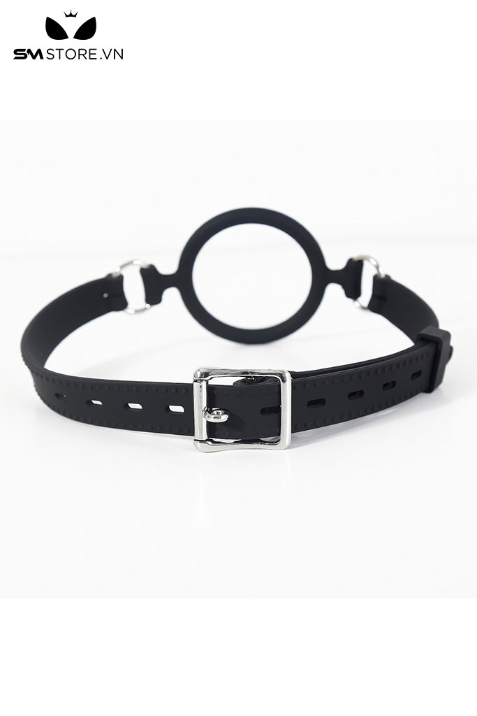 SMT1398 - Ring gag đen bằng silicon với đường kính 5 và 6.4cm