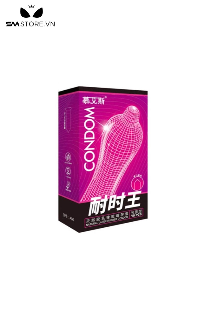 SMT386 - Bao cao su nhiều gel bôi trơn, siêu mỏng với hộp 10 cái