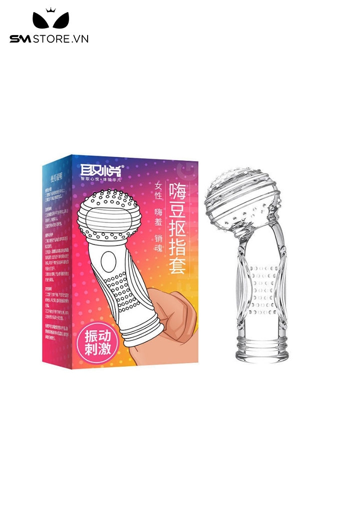 SMT718 - Bao cao su ngón tay kèm trứng rung mini siêu nhỏ