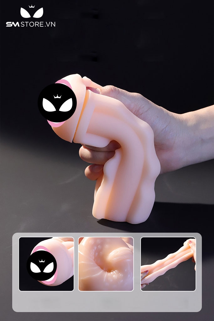 SMT638 - Cốc thủ dâm mặt cười có âm đạo giả silicon mềm dài 17cm