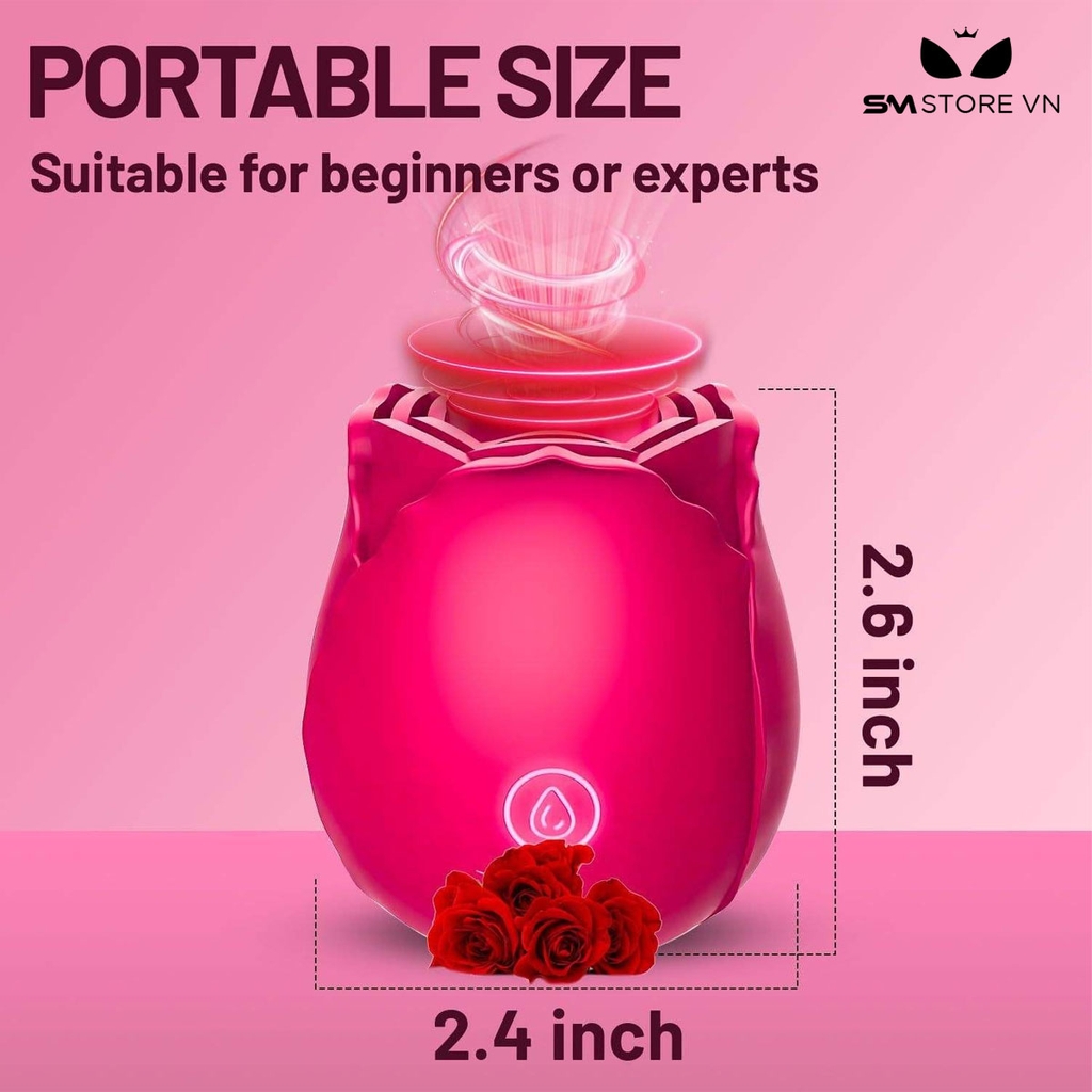 SMT1034 - Máy rung hút hoa hồng với 10 chế độ mạnh mẽ dài 62mm