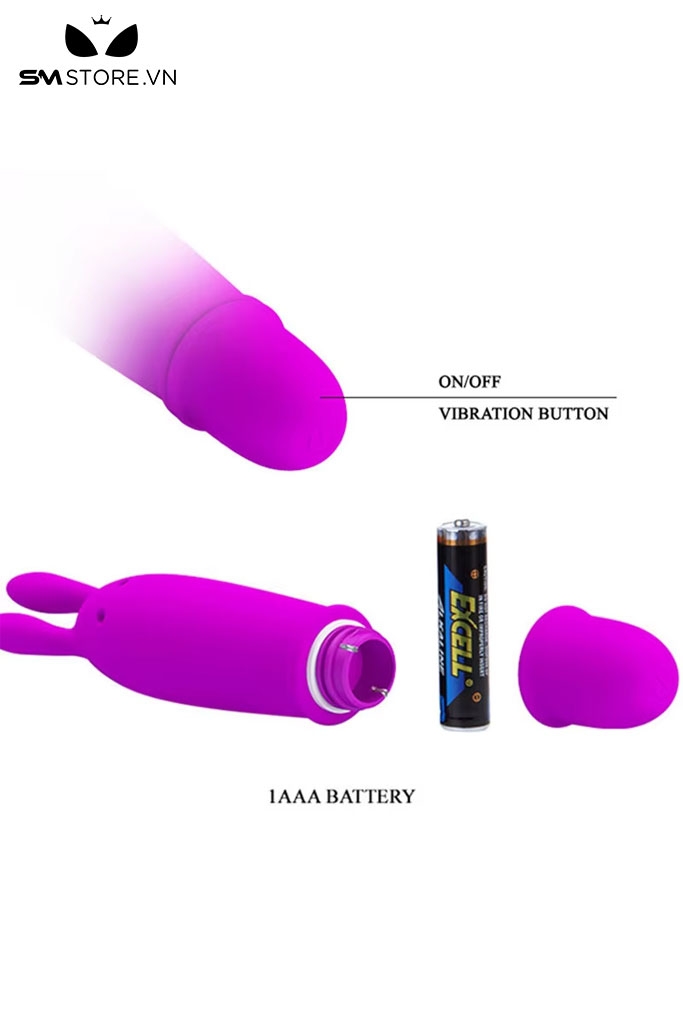 SMT108 - Máy rung silicon Pretty Love dạng thanh hình tai thỏ