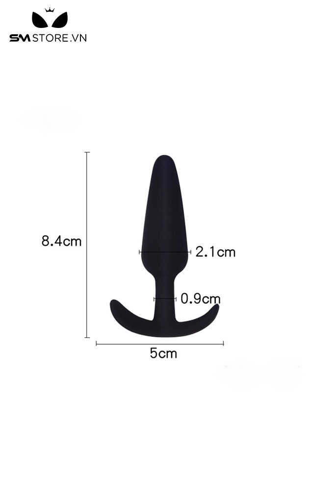SMT435 - Butt plug chất liệu silicon mềm mại màu đen giúp tăng khoái cảm