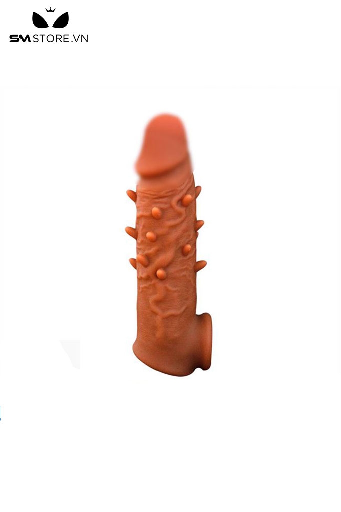SMT740 - Bao cao su đôn dên đầu trơn có gân gai giữa dài 15.8cm