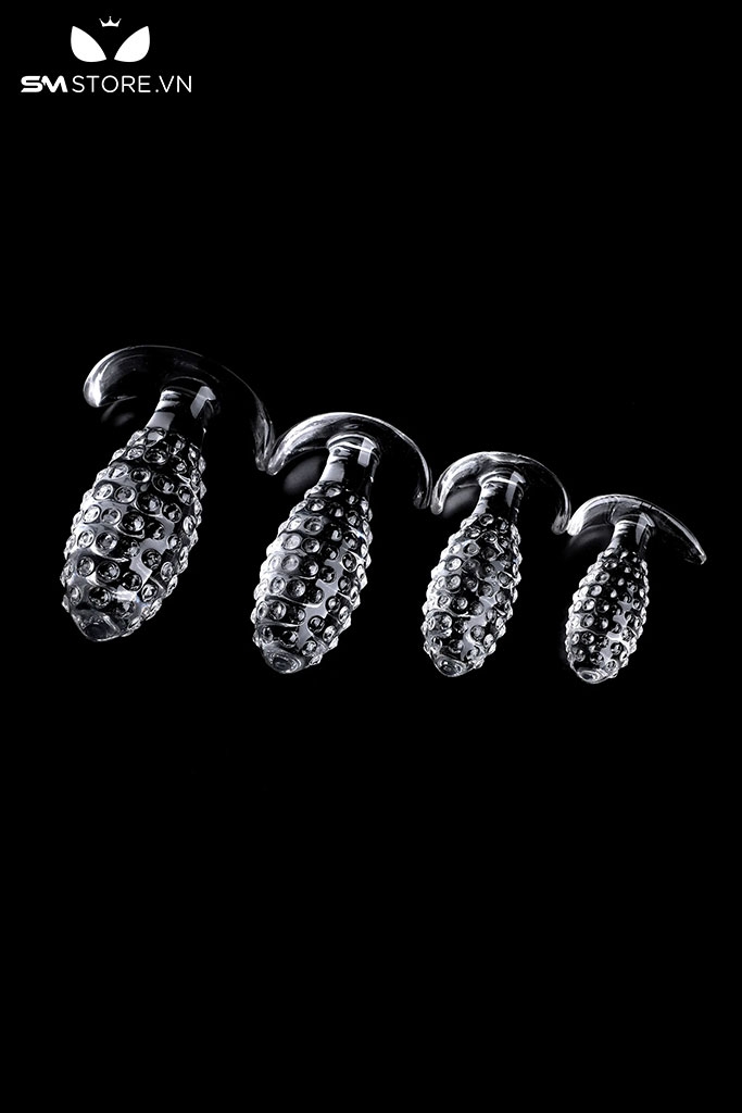 SMT1334 - Phích cắm hậu môn có gai bằng silicon mềm dẻo có 4 size