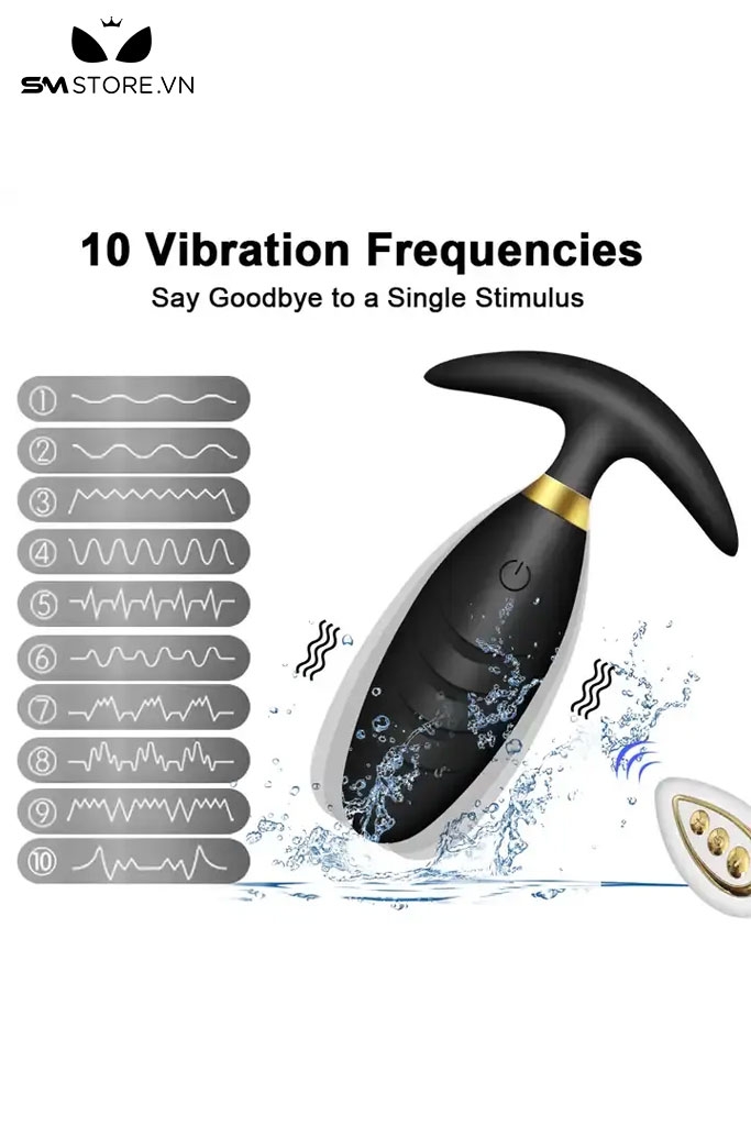 SMT370 - Đồ chơi hậu môn anal phay silicon điều khiển từ xa mini