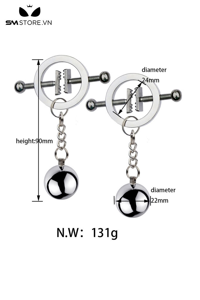 SMT2654 - Kẹp ti có nấc tròn điều chỉnh mix kèm chuông inox