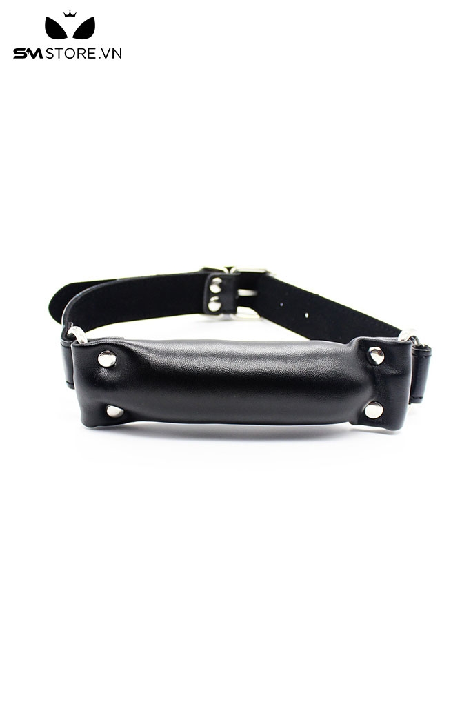 SMT1411 - Bit gag dài 13cm chất liệu giả da PU đính đinh tán