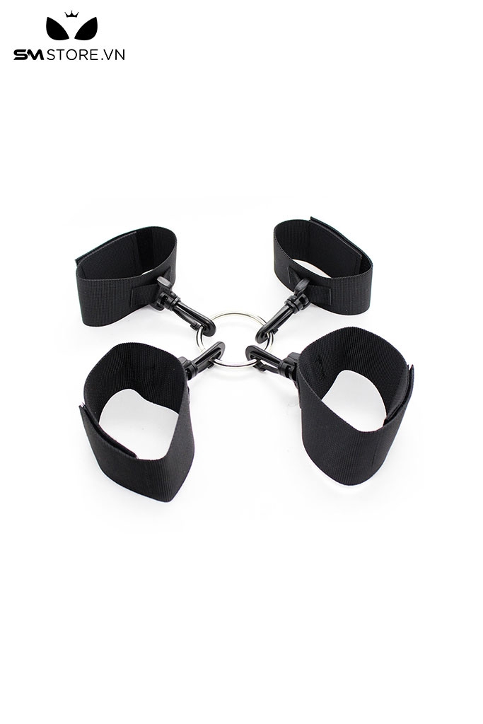 SMT278 - Còng tay tình yêu bộ khóa tay chân tình yêu chữ X chất liệu nylon
